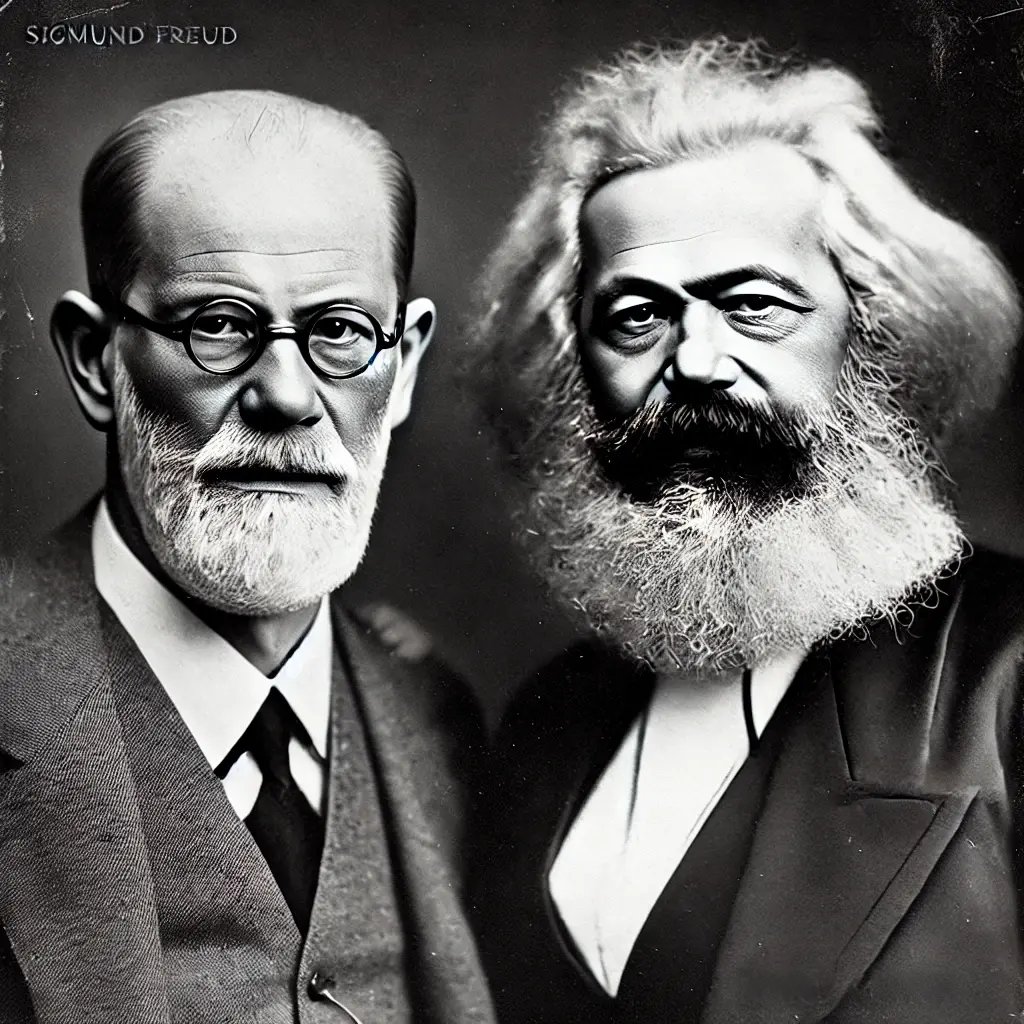 Sigmund Freud and Karl Marx