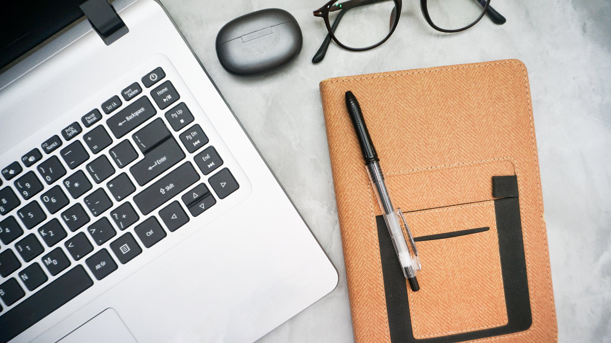 laptop and glasses