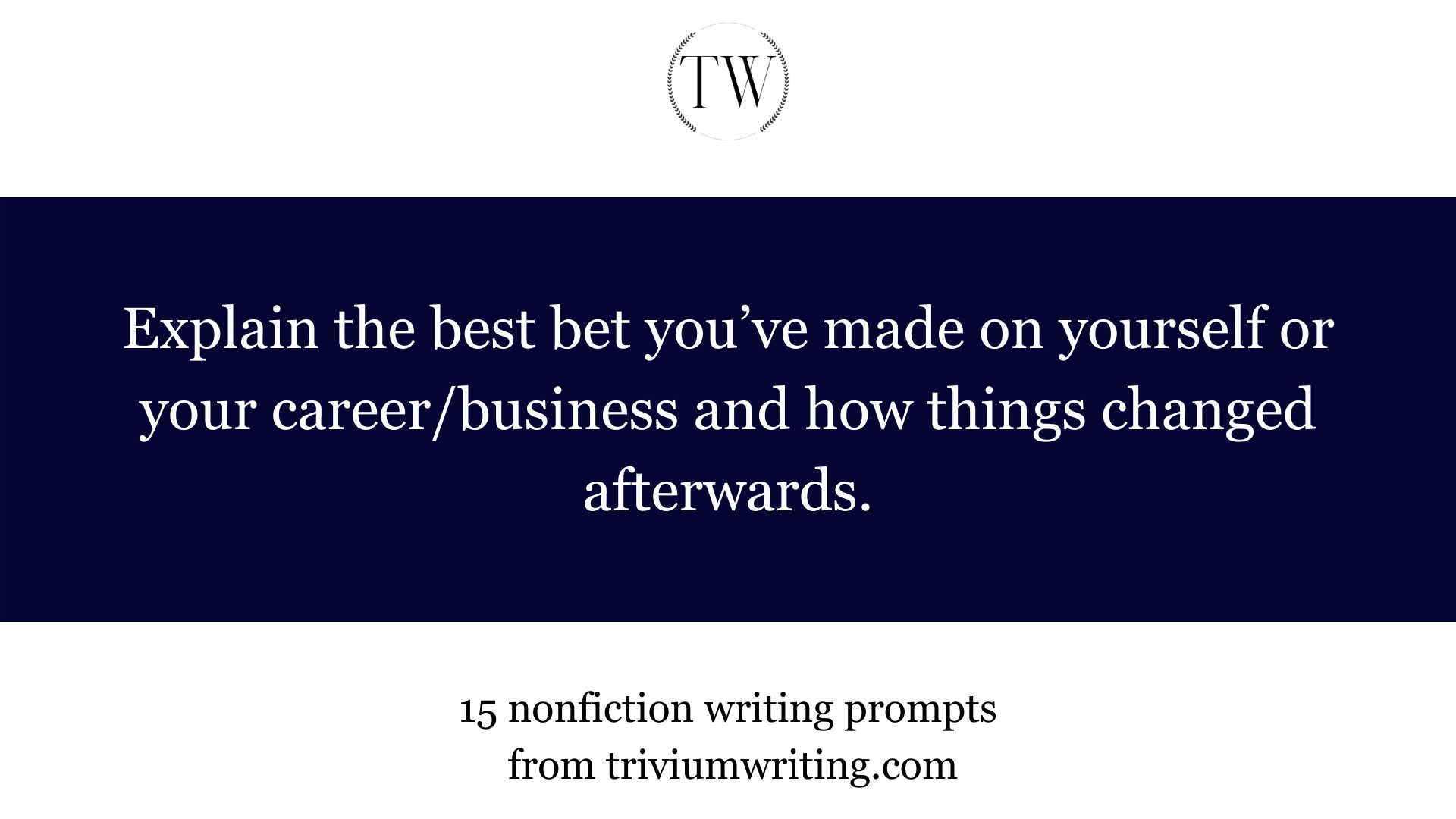 Explain the best bet you’ve made on yourself or your career/business and how things changed afterwards